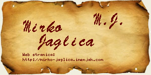 Mirko Jaglica vizit kartica
